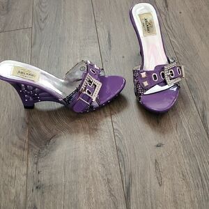 Purple Women's Heeled Sandals